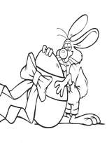 coloriage lapin tenant un gros oeuf de paques